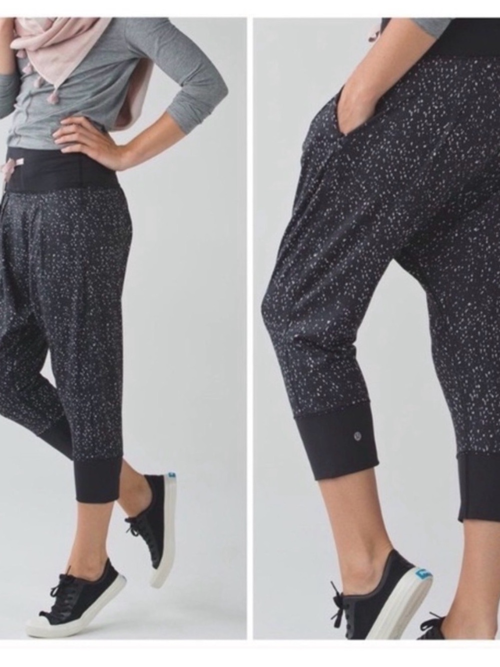 Lululemon Drop It Crop Harlem Joggers Speckled Charcoal Dance Athletic
Pants 2